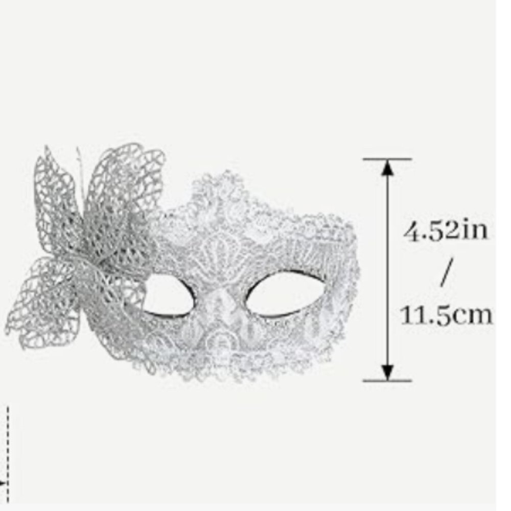 Feather Masquerade Mask - Picture 2 of 7